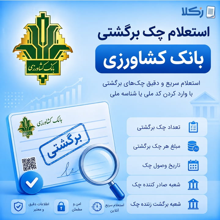 استعلام چک برگشتی بانک کشاورزی