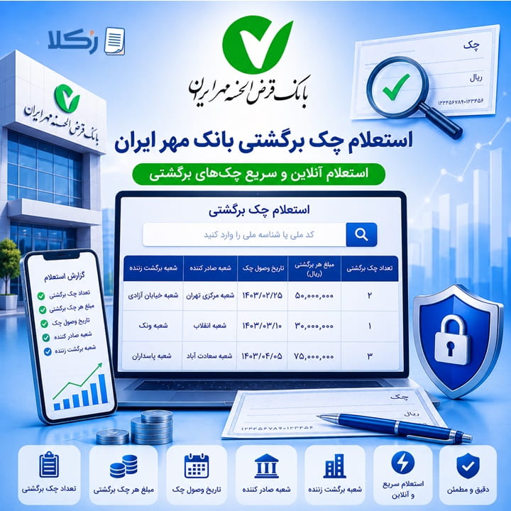 استعلام چک برگشتی بانک مهر ایران