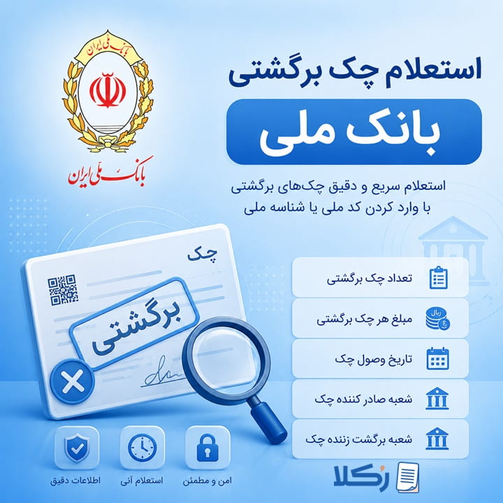 استعلام چک برگشتی بانک ملی