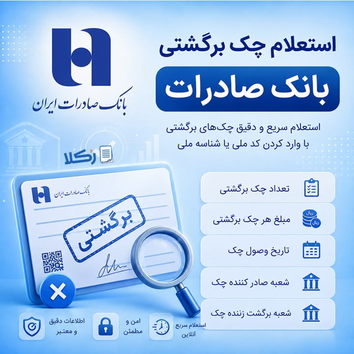 استعلام چک برگشتی بانک صادرات