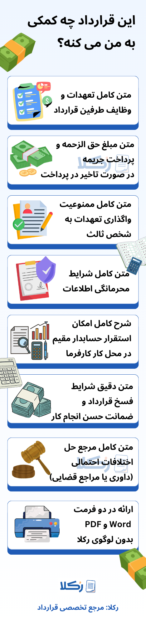 نمونه قرارداد پیمانکاری حسابداری (برون سپاری به یک تیم یا شرکت)