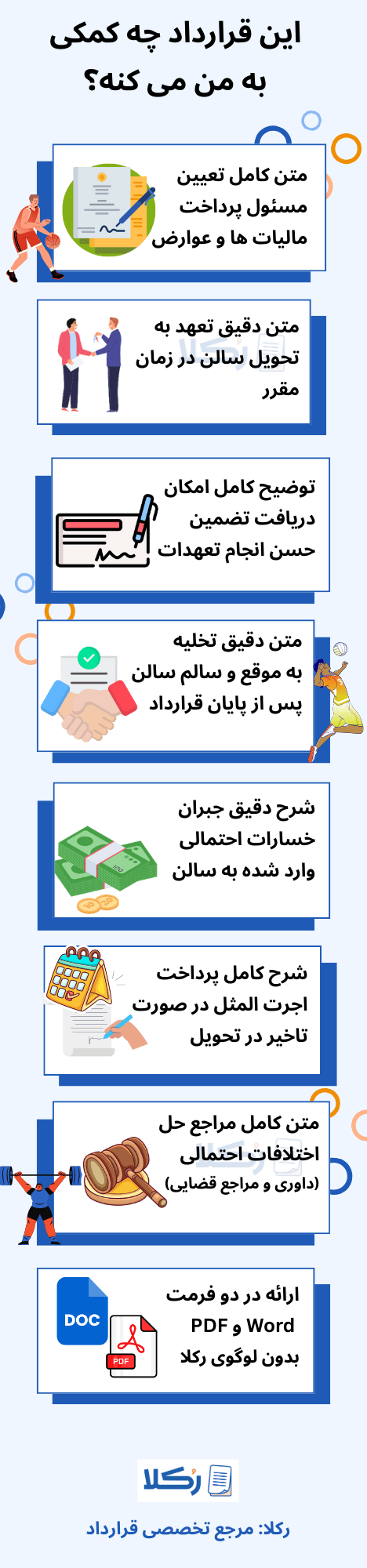 نمونه قرارداد اجاره سالن ورزشی