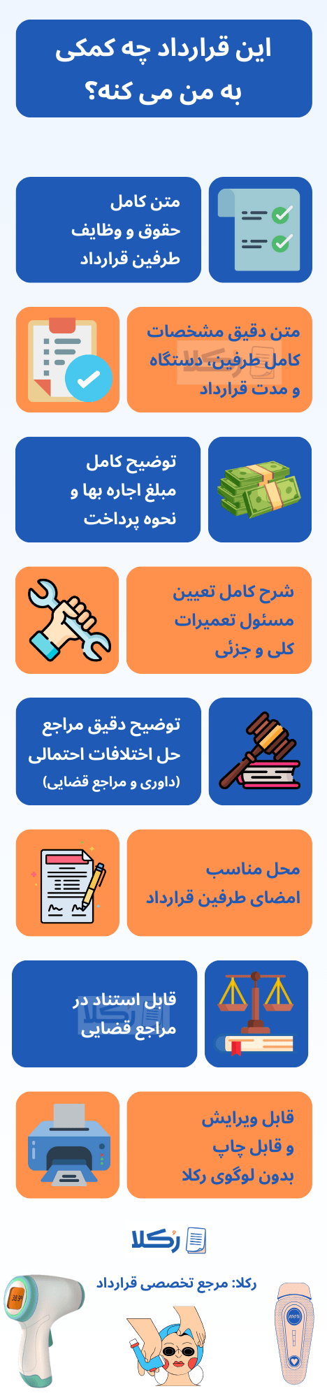 نمونه قرارداد اجاره دستگاه لیزر