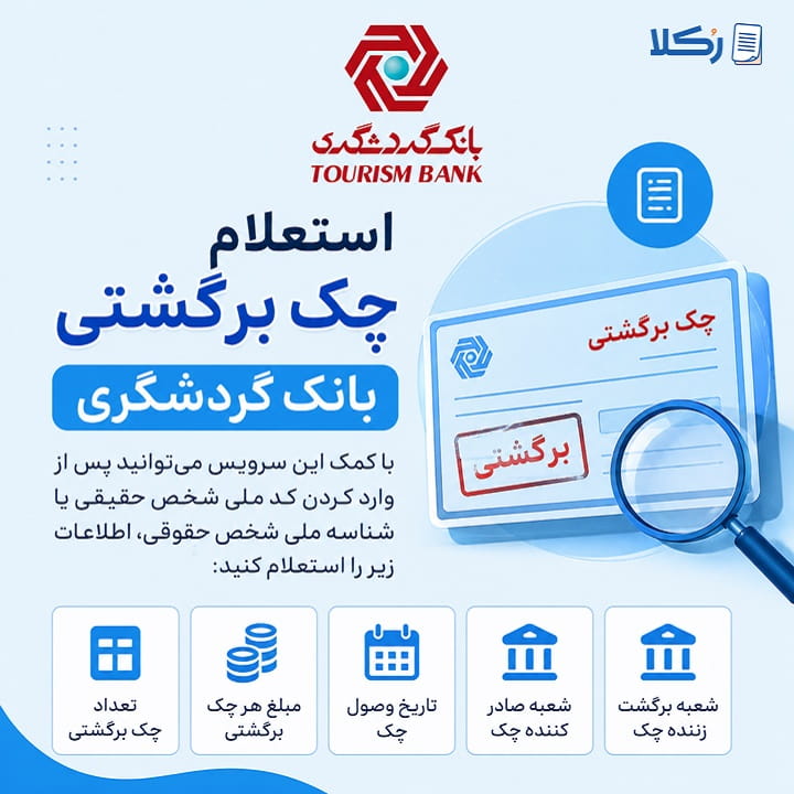 استعلام چک برگشتی بانک گردشگری